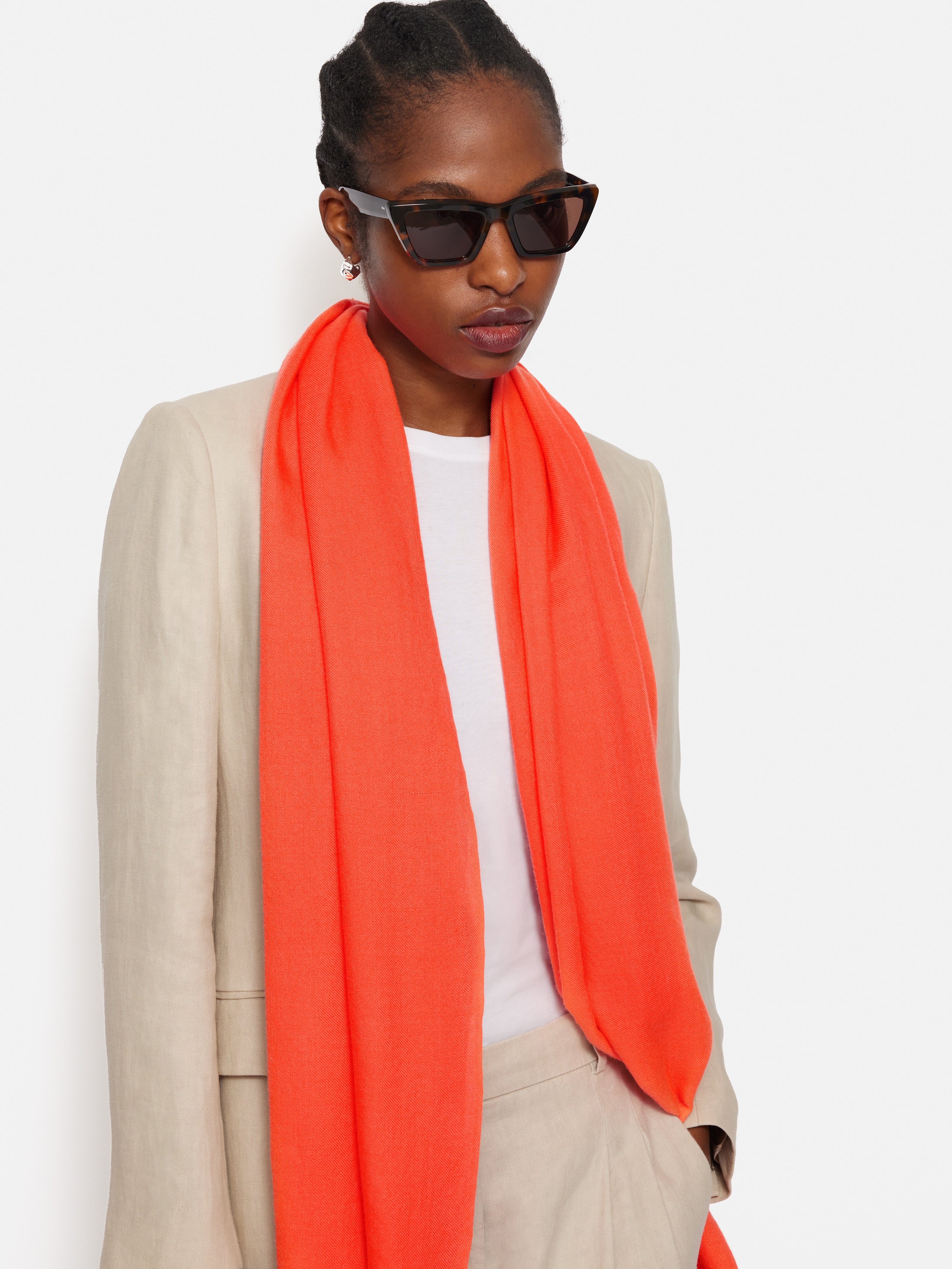 Wool Silk Pashmina | Orange - Image 5