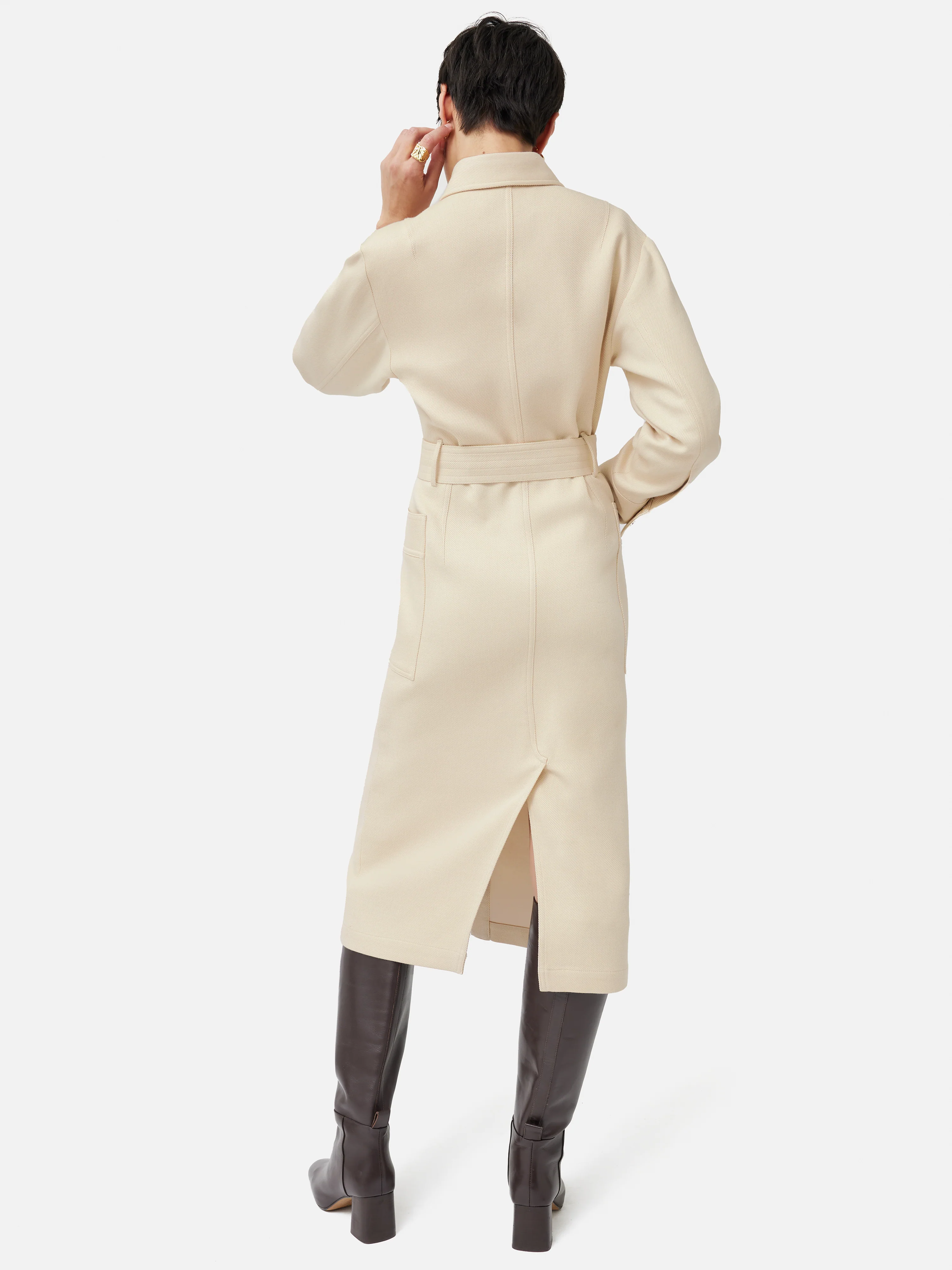 Wool Utility Dress | Cream - Image 6