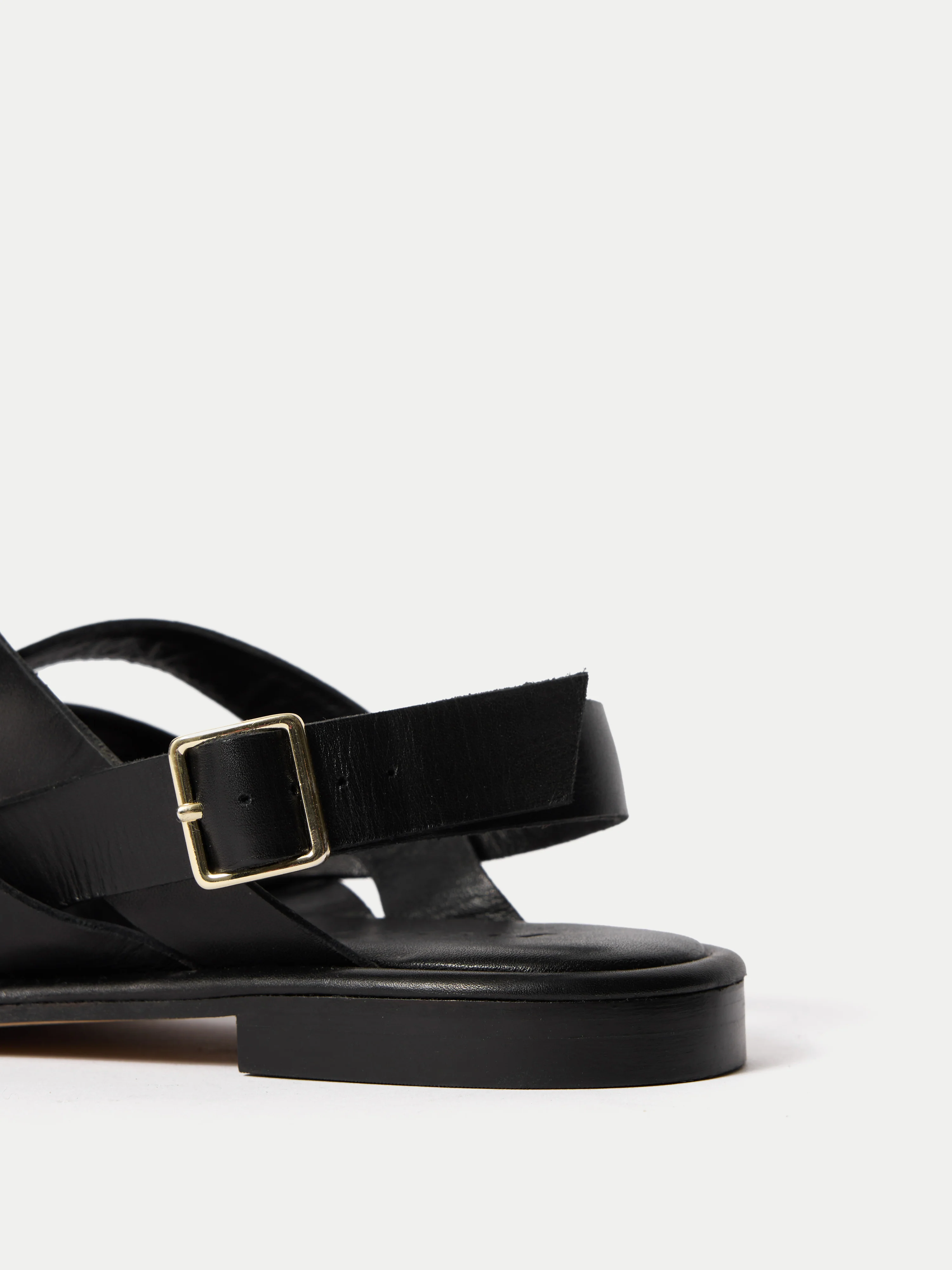 Woven Leather Fishermans Sandal | Black - Image 3