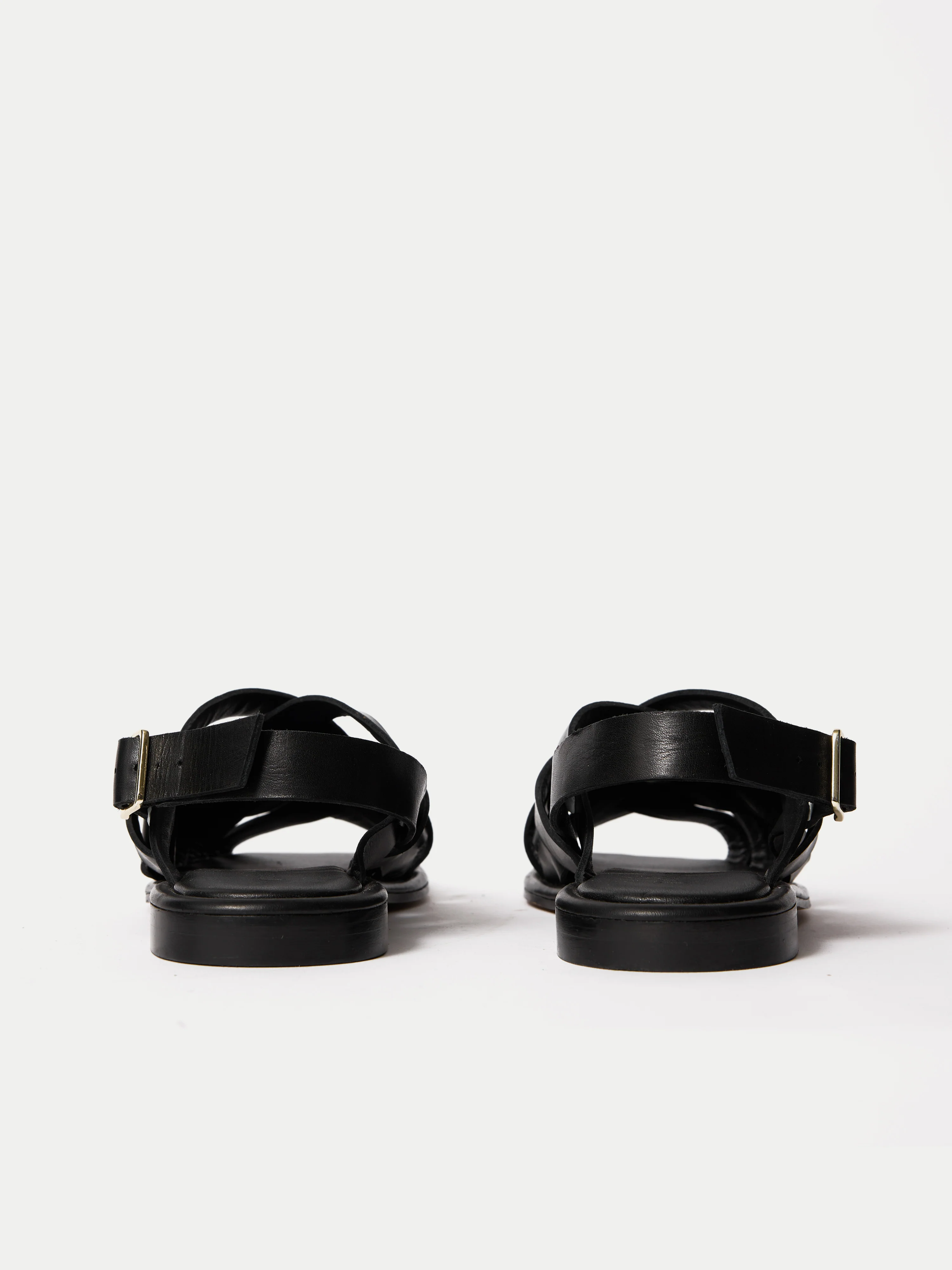Woven Leather Fishermans Sandal | Black - Image 5